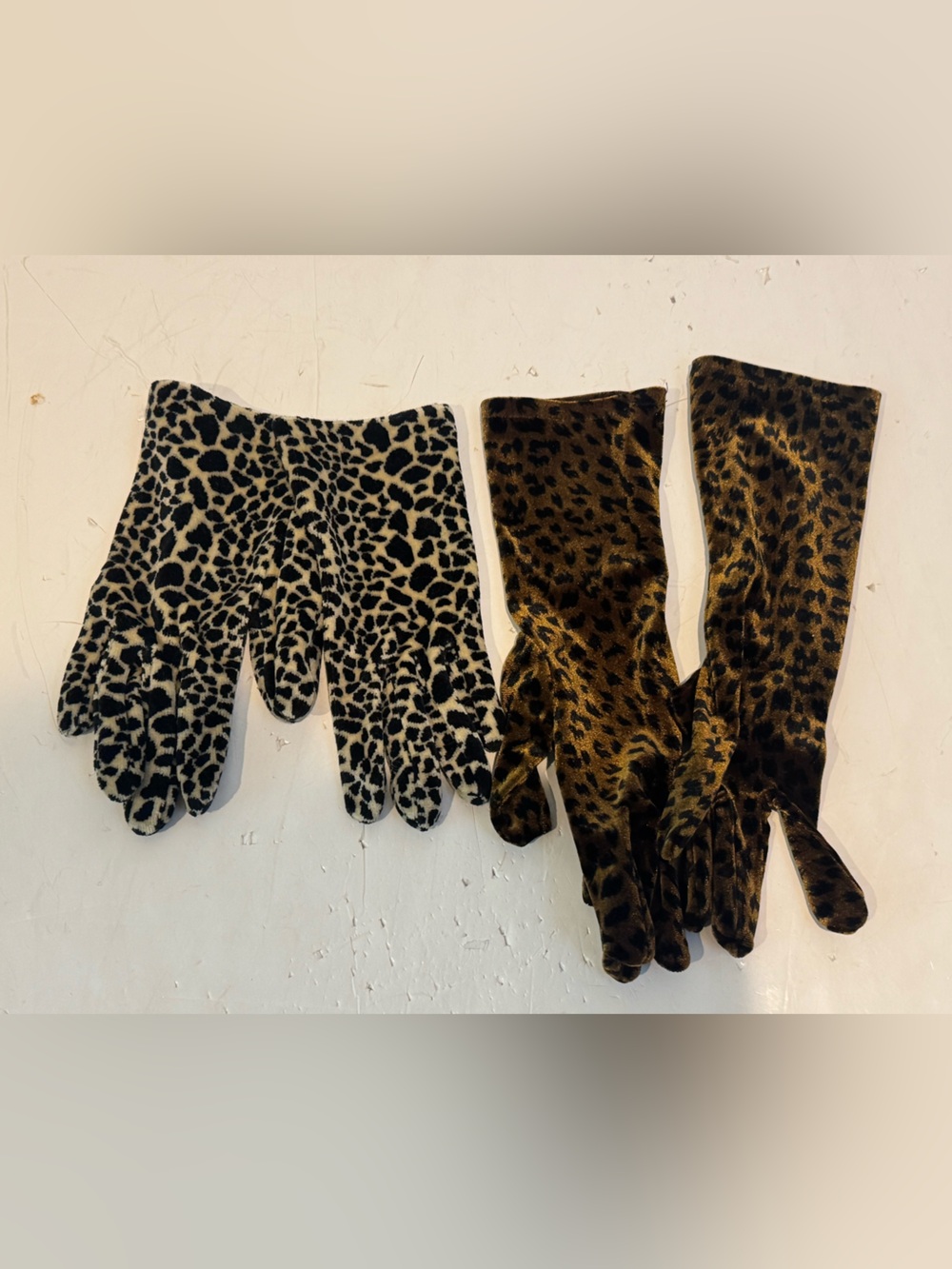 Leopard Print Women's Gloves - Black & Brown